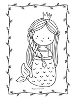 Vista previa - Manualidades / Dibujos para colorear - Cuaderno para colorear SIRENAS | Infantil 3-7 años - página 2
