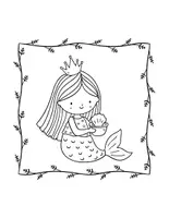 Vista previa - Manualidades / Dibujos para colorear - Cuaderno para colorear SIRENAS | Infantil 3-7 años - página 3