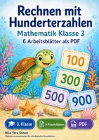 Vorschau - Arbeitsblätter - Rechnen mit Hunderterzahlen | Mathematik Klasse 3 | 6 Arbeitsblätter als PDF - Deckblatt