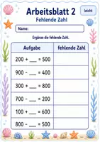 Vorschau - Arbeitsblätter - Rechnen mit Hunderterzahlen | Mathematik Klasse 3 | 6 Arbeitsblätter als PDF - Seite 2