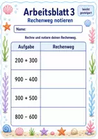 Vorschau - Arbeitsblätter - Rechnen mit Hunderterzahlen | Mathematik Klasse 3 | 6 Arbeitsblätter als PDF - Seite 3
