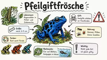Vorschau - Arbeitsblätter - Arbeitsblätter zum Thema "Pfeilgiftfrosch" + Lösung & MP3 + Infografik - Seite 1