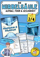 Vorschau - Arbeitsblätter - Die Wirbelsäule | Arbeitsblätter mit Lösungen und Präsentation für die Klassen 6, 7 und 8 - Deckblatt
