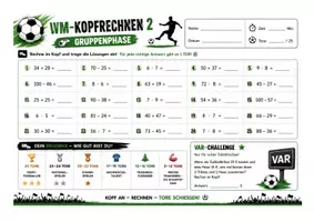 Vorschau - Arbeitsblätter - Kopfrechnen Arbeitsblätter | Fußball-WM | Mathematik Klasse 4–6 | 6 Arbeitsblätter mit Lösungen - Seite 3