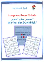 Vorschau - Spiele - Lange und kurze Vokale: Wer hat den Durchblick? - wen oder wenn - Deckblatt
