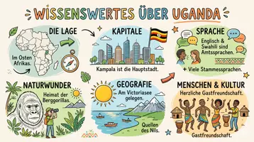Vorschau - Arbeitsblätter - Arbeitsblätter "Uganda" + Lösung & MP3 + Infografik - Seite 1