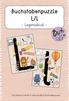 Vorschau - Stationenlernen - Buchstabeneinführung Ll - Buchstabenpuzzle - Deckblatt
