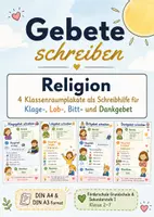 Vorschau - Poster - Gebete schreiben | Religion | 4 Klassenraumplakate als Schreibhilfe für Klage-, Lob-, Bitt- und Dankgebet | Förderschule, Grundschule & Sekundarstufe I | Klasse 2–7 - Deckblatt
