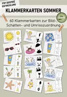 Vorschau - Fördermaterial/Inklusion - Klammerkarten Bilderzuordnung Sommer - Deckblatt