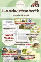 Vorschau - Stundenentwürfe - Komplettpaket Landwirtschaft | Sachunterricht, Deutsch, Englisch & Kunst | Material für mehrere Wochen - Deckblatt