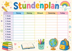 Vorschau - Arbeitsblätter - Stundenplan - universell einsetzbar / mehrere Varianten - Seite 3
