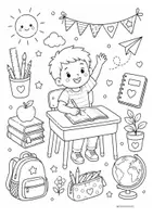 Vorschau - Mal- und Bastelvorlagen - Einschulung Ausmalbilder - Seite 3