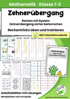 Vorschau - Arbeitsblätter - Zehnerübergang üben | Rechenstrategien | Mathematik Klasse 1 & 2 - Deckblatt