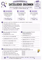 Vorschau - Arbeitsblätter - Alle Satzglieder – Merkblätter & Arbeitsblätter | Grammatik leicht erklärt Deutsch - Seite 3