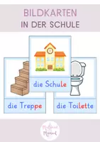 Vorschau - Bildkarten - Bildkarten: Schule (DaZ-Unterricht) - Deckblatt