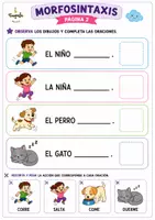 Vista previa - Hojas de trabajo - Fichas de morfosintaxis - página 3