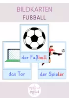 Vorschau - Bildkarten - Bildkarten: Fußball (DaZ-Unterricht) - Deckblatt