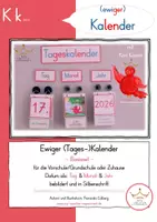 Vorschau - Fördermaterial/Inklusion - 🗓️Tageskalender mit Silbenschrift – Datum, Tag, Monat & Jahr - Deckblatt