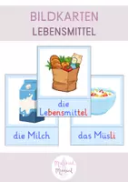 Vorschau - Bildkarten - Bildkarten: Lebensmittel (DaZ-Unterricht) - Deckblatt
