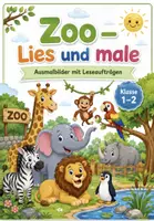 Vorschau - Arbeitsblätter - Lesen und Malen - Zoo - Deckblatt