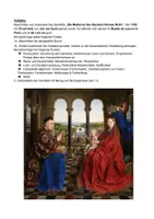 Vorschau - Klassenarbeiten - Oberstufe Bildanalyse Renaissance van Eyck Madonna des Kanzler Rolin - Deckblatt