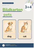 Vorschau - Poster - Bildkarten PETS | Englisch Grundschule | mit & ohne Brick Words - Seite 1