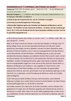 Vorschau - Arbeitsblätter - E. T. A Hoffmann - Fräulein von Scuderi / Interpretation einer Textstelle - Deckblatt