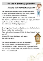Vorschau - Arbeitsblätter - Die Uhr - Ganze und halbe Stunden - Seite 1