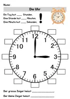 Vorschau - Arbeitsblätter - Die Uhr - Ganze und halbe Stunden - Seite 3