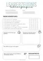 Vorschau - Anderer Materialtyp - Zeugnis für Lehrpersonen (Feedbackbogen) - Deckblatt