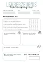 Vorschau - Anderer Materialtyp - Zeugnis für Lehrpersonen (Feedbackbogen) - Seite 2
