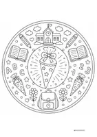 Vorschau - Mal- und Bastelvorlagen - Einschulung Mandala - Seite 2