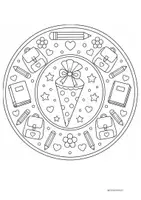Vorschau - Mal- und Bastelvorlagen - Einschulung Mandala - Seite 3