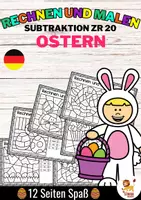Voorbeeld - Rechen-Mal-Blätter - Subtraktion Zahlenraum bis 20 (Ostern) Pasen Wiskunde Duits - Voorblad