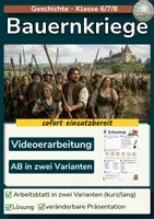 Vorschau - Stundenentwürfe - Bauernkriege - Deckblatt