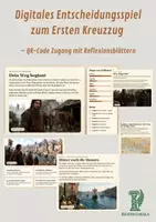 Vorschau - Interaktives Material - Digitales Entscheidungsspiel zum Ersten Kreuzzug – QR-Code Zugang mit Reflexionsblättern - Deckblatt