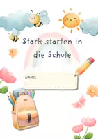 Vorschau - Arbeitsblätter - Stark starten in der Schule - Deckblatt