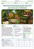 Vorschau - Spiele - Naturforscher Feriencamp Escape Room Klasse 5 bis 7 Fairness und Verantwortung - Deckblatt