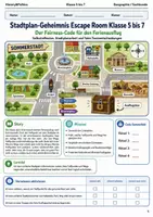 Vorschau - Spiele - Stadtplan-Geheimnis Escape Room Klasse 5 bis 7 Fairness und Verantwortung - Deckblatt