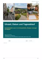 Vorschau - Arbeitsblätter - DaZ-Levelheft 08: Uhrzeit, Datum und Tagesablauf - Deckblatt