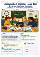 Vorschau - Spiele - Gruppenarbeit-Geheimnis Escape Room Klasse 5 bis 7 Fairness und Verantwortung - Deckblatt