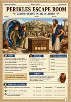 Vorschau - Spiele - Perikles Escape Room Klasse 5 bis 7 Zeitdetektive im Alten Athen - Deckblatt