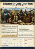 Vorschau - Spiele - Friedrich der Große Escape Room Klasse 5 bis 7 Zeitdetektive in Preußen - Deckblatt