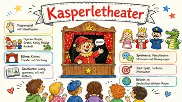Vorschau - Arbeitsblätter - Arbeitsblätter zum Thema "Kasperletheater" (Lückentext, Hörverstehen) + Lösung & MP3 + Mindmap + Infografik - Seite 1
