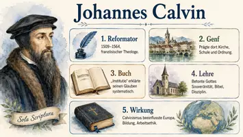 Vorschau - Arbeitsblätter - Arbeitsblätter "Johannes Calvin" + Lösung & MP3 + Infografik - Seite 3