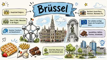 Vorschau - Arbeitsblätter - Arbeitsblatt zum Thema "Brüssel" + Onlineübung & MP3 + Infografik - Seite 1