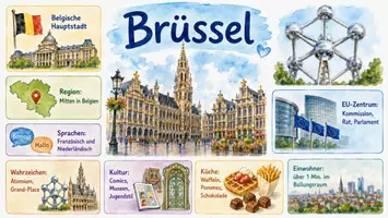 Vorschau - Arbeitsblätter - Arbeitsblatt zum Thema "Brüssel" + Onlineübung & MP3 + Infografik - Seite 2