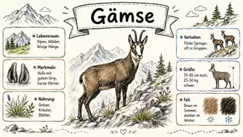 Vorschau - Arbeitsblätter - Arbeitsblätter "Gämse" + Lösung & MP3 + Infografik - Seite 1