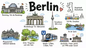 Vorschau - Arbeitsblätter - Lernposter + Arbeitsblätter zum Thema "Berlin" + Lösung & Fragen & MP3 + Mindmap + Infografiken - Seite 2