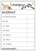 Vorschau - Arbeitsblätter - Mini-Lesespur Bauernhof (1. Klasse) - Seite 2